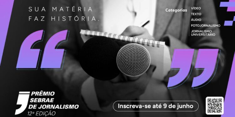 Empreendedorismo em pauta: Prêmio Sebrae de Jornalismo abre inscrições