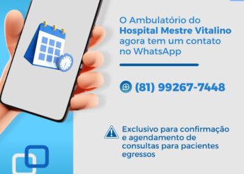 HMV lança WhatsApp para agendamento de consultas de pacientes egressos