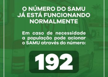 Nota de funcionamento SAMU: Atendimento pelo 192 já foi normalizado