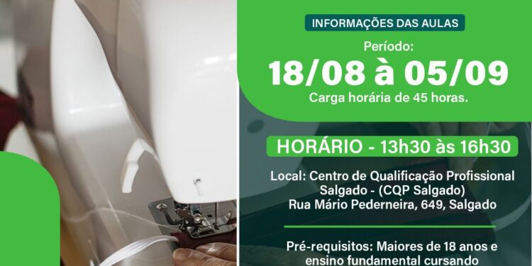 Prefeitura de Caruaru abre inscrições para cursos gratuitos de costura e fotografia com smartphone