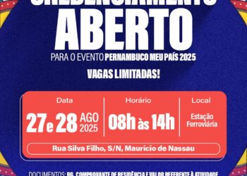 Credenciamento para comerciantes do evento Pernambuco Meu País 2025 será realizado na Estação Ferroviária