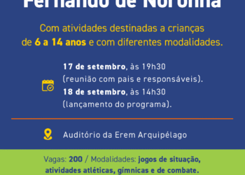 Centro de Formação Esportiva chega a Fernando de Noronha com vagas para crianças e adolescentes