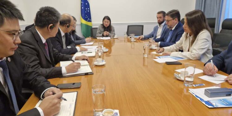 Em reunião com empresas chinesas, governadora Raquel Lyra destaca papel estratégico do Porto de Suape e fortalece diálogo com a Embaixada do Brasil na China