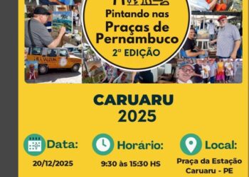 “Pintando nas Praças de Pernambuco” chega a Caruaru e reunirá mais de 70 artistas plásticos