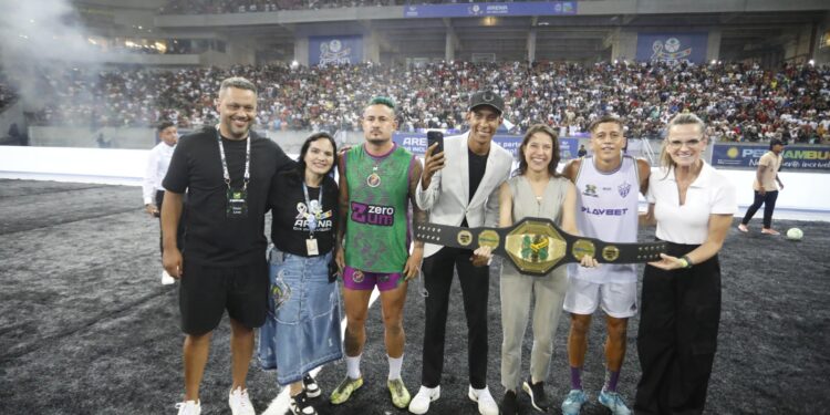 Governadora Raquel Lyra prestigia final do X1 Brazil na Arena de Pernambuco, em palco histórico do esporte