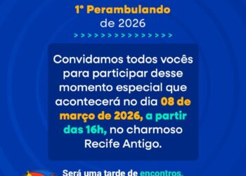 Secretaria de Turismo e Lazer de Pernambuco inicia ciclo do “Perambulando 2026” no Recife Antigo neste domingo