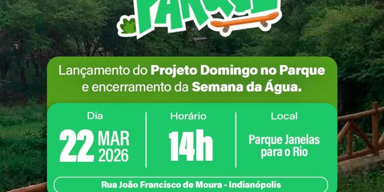 Lançamento do projeto “Domingo no Parque” e culminância da Semana da Água acontecem neste domingo (22)