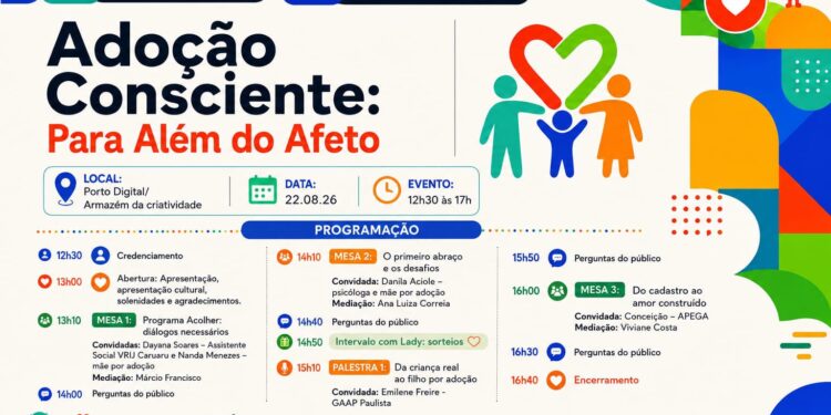 Caruaru recebe encontros sobre adoção com programação voltada à convivência familiar e comunitária